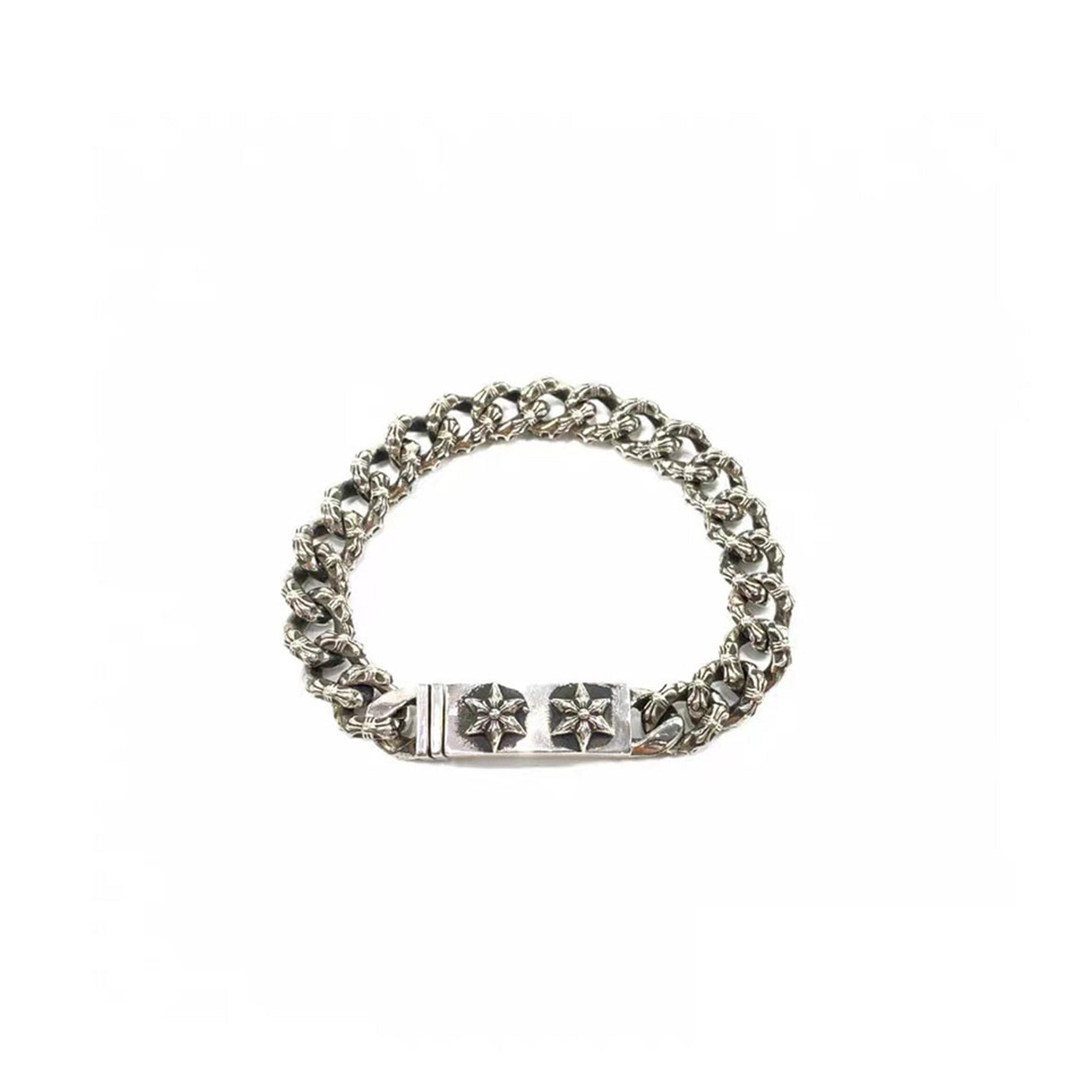 Ch*0me He**ts double six-pointed star full flower story bracelet